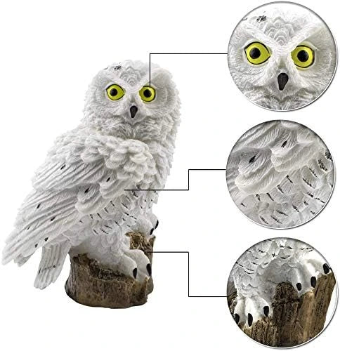 Garden Owl Light Solar Powered Warm White LED IP65 Waterproof