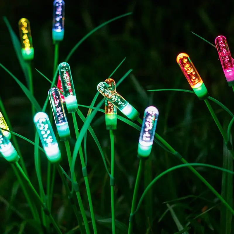 Garden Pathway Lights Solar-Powered Waterproof Swaying Reed Design