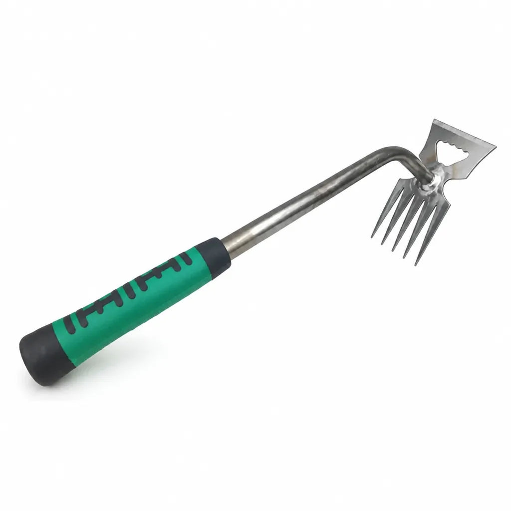 Garden Rake Steel Tines Ergonomic Non-Slip Handle Multiple Sizes