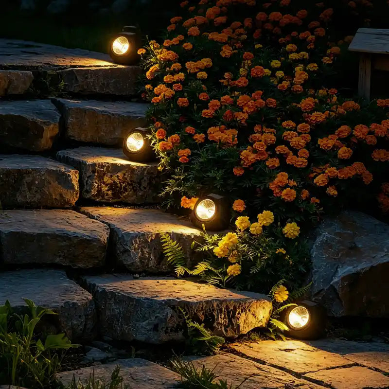 Garden Spotlight Solar Powered Automatic Dusk Sensor Waterproof