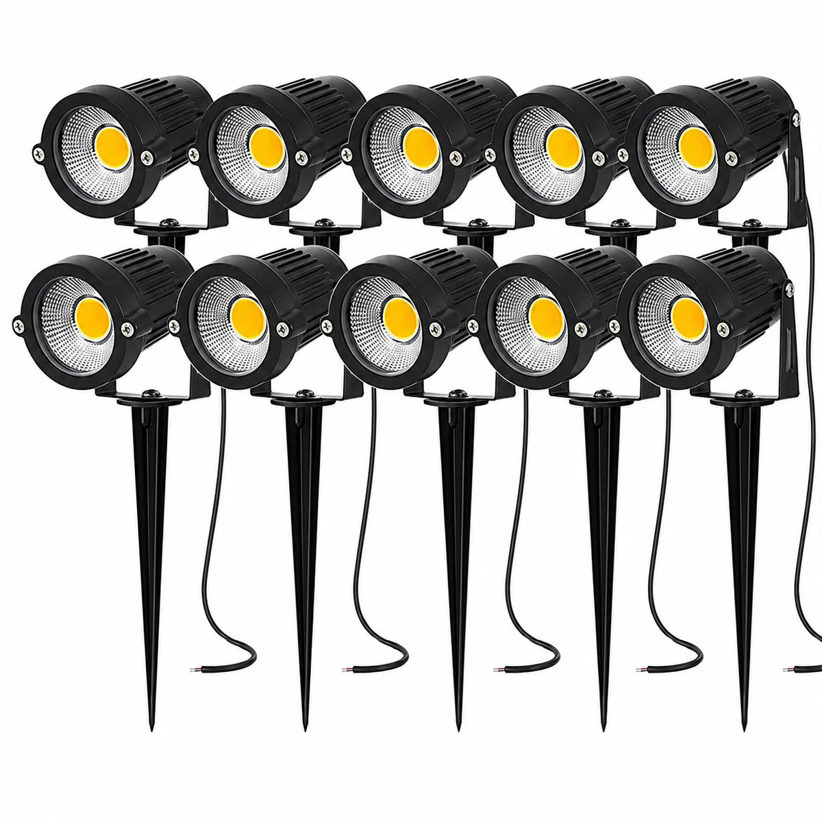 Garden Spotlights 10-Pack 500-Lumen Adjustable IP65