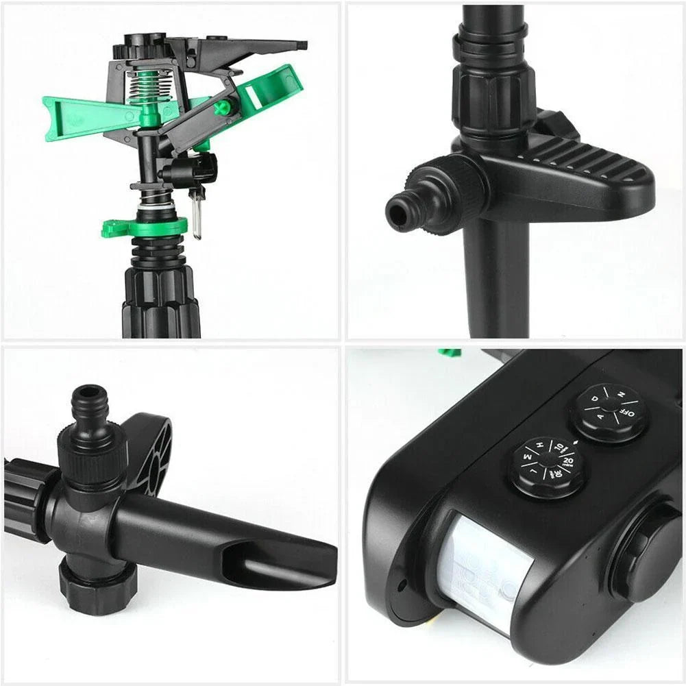 Garden Sprinkler Motion-Activated Solar-Powered 300° Rotation
