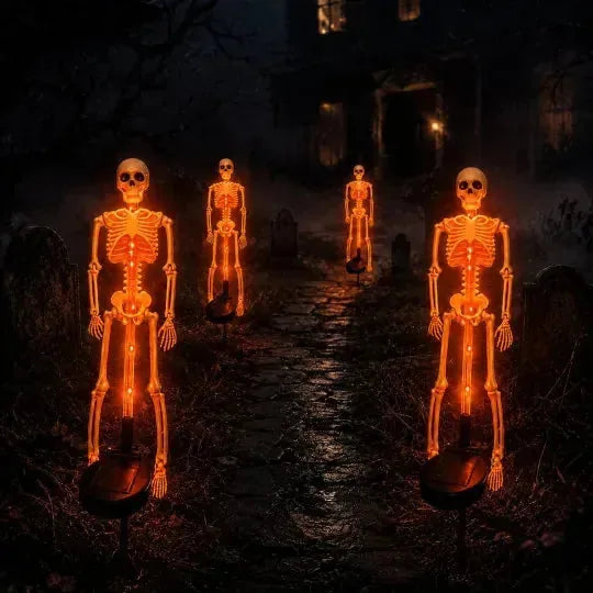 Garden Stake Light Solar-Powered Purple Skeleton Glow