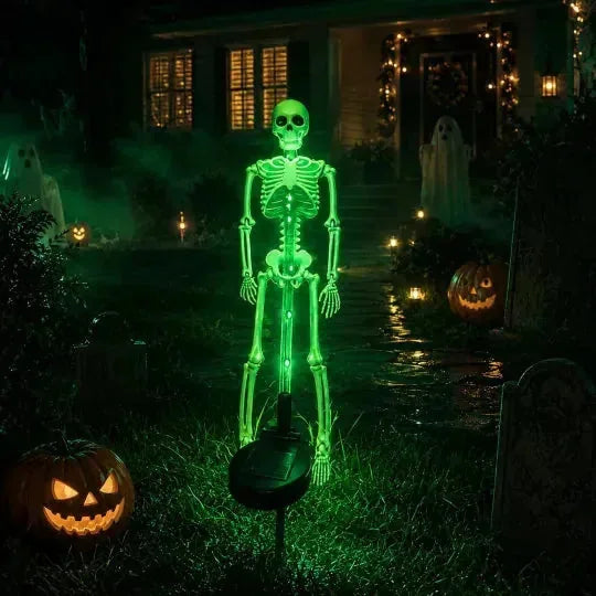 Garden Stake Light Solar-Powered Purple Skeleton Glow