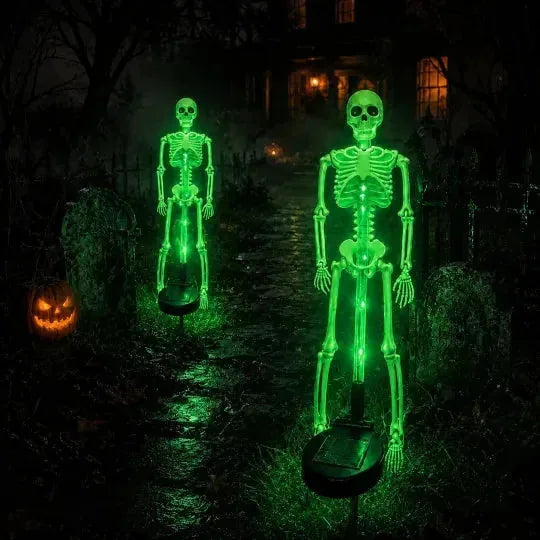 Garden Stake Light Solar-Powered Purple Skeleton Glow