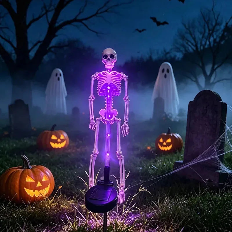 Garden Stake Light Solar-Powered Purple Skeleton Glow