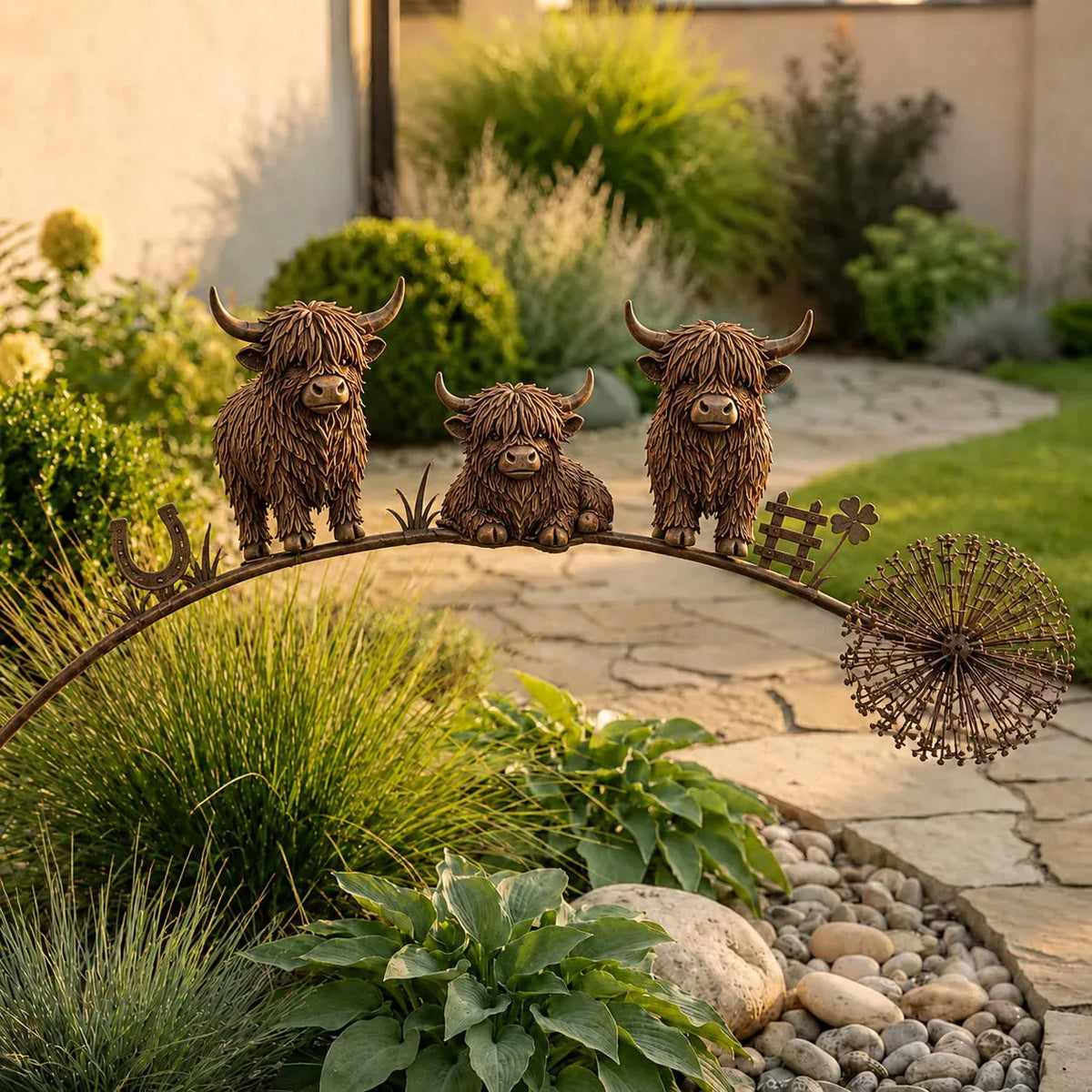 Garden Stake Three Robins Weather-Resistant Flexible Design