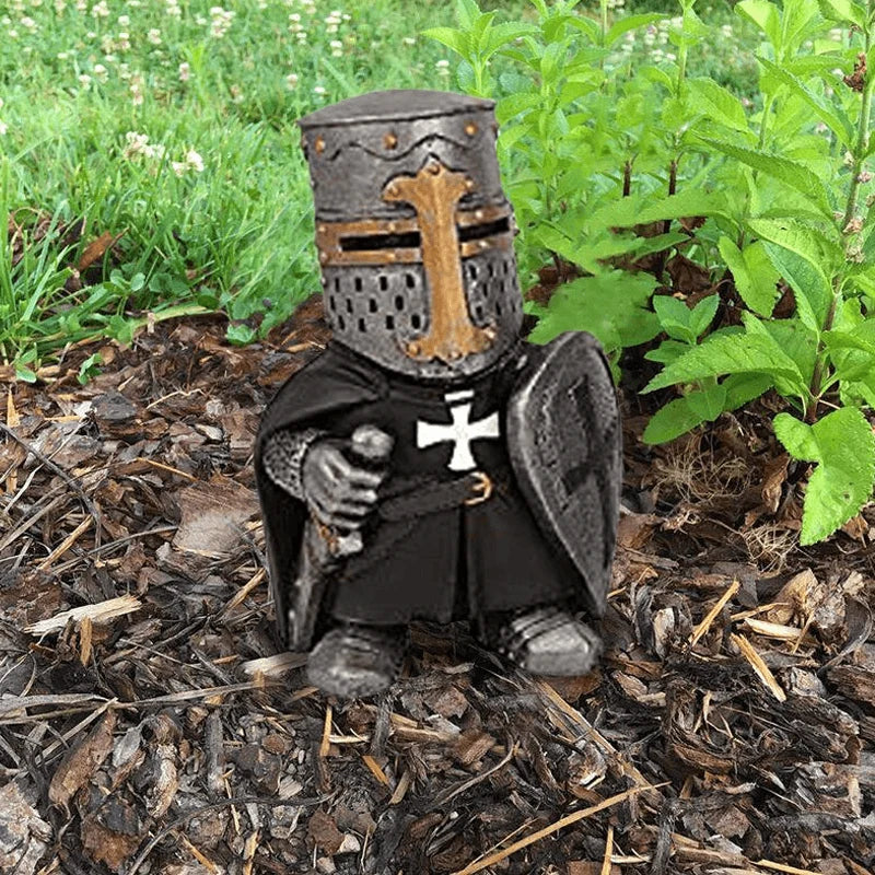 Garden Statue Medieval Knight Hand-Painted Resin