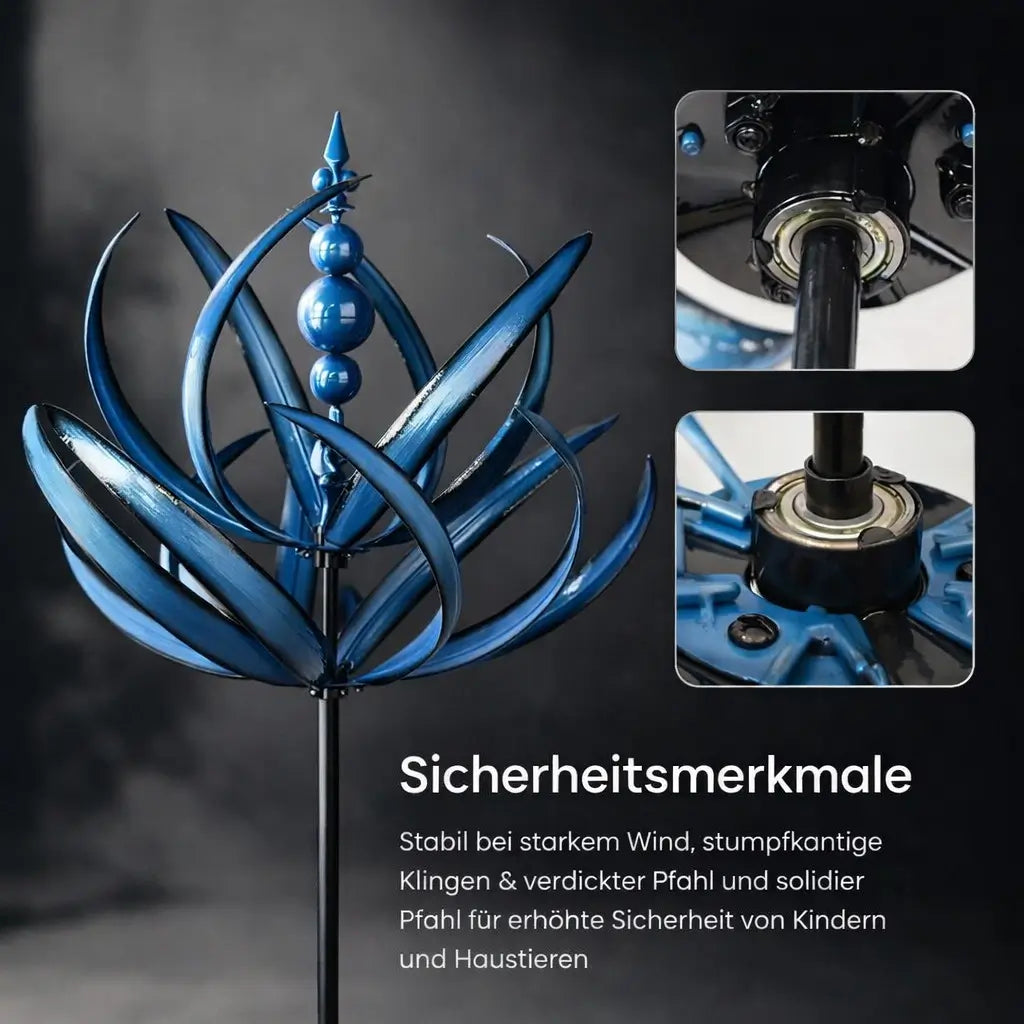 Garden Weather Vane Lotus Design Weather-Resistant Steel