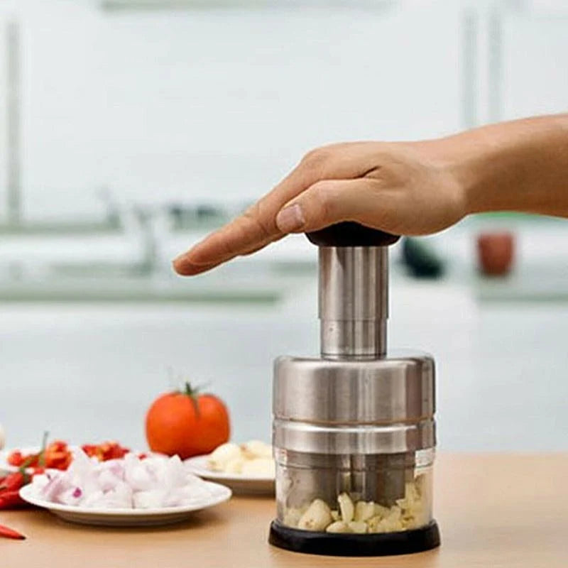 Garlic Chopper Stainless Steel Blade Easy-Clean Design