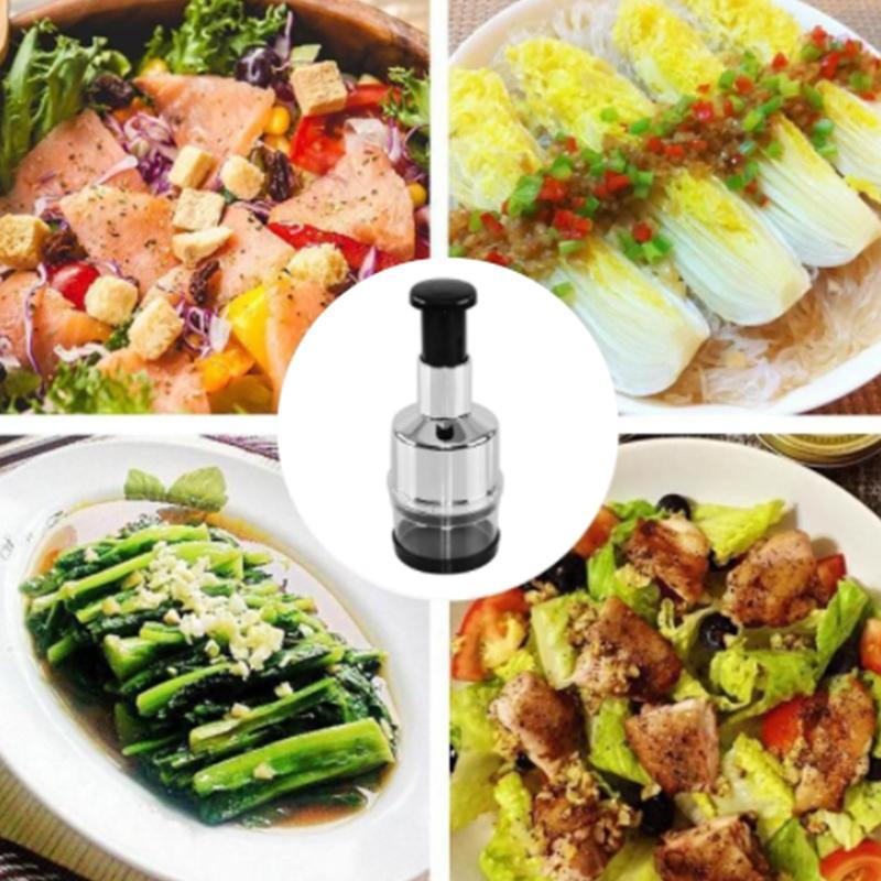 Garlic Chopper Stainless Steel Blade Easy-Clean Design