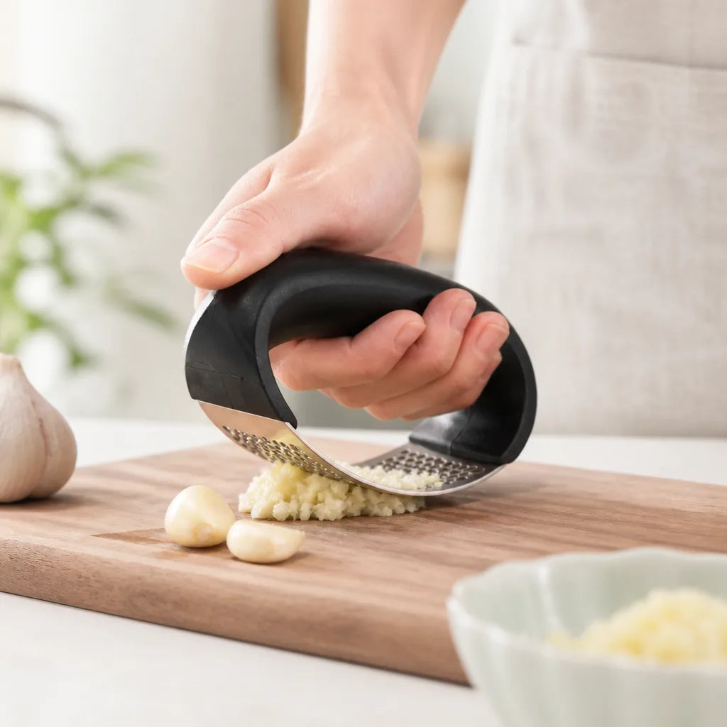 Garlic Press Rocking Motion Stainless Steel & Comfort Grip