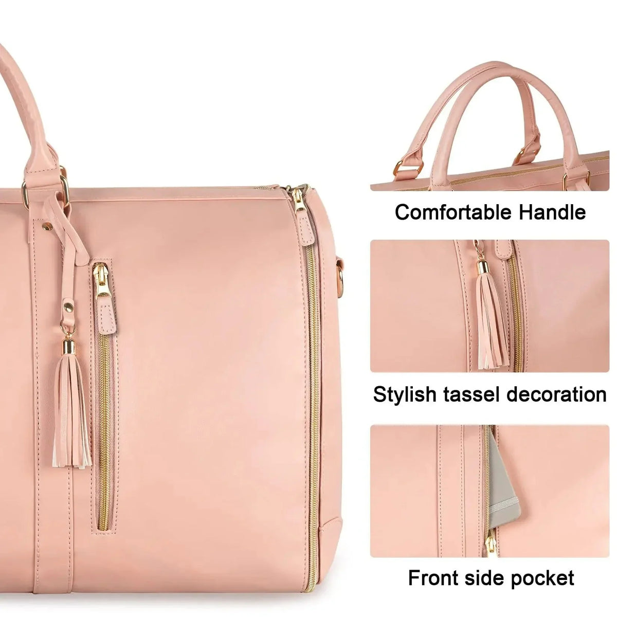 Garment Bag Foldable Overhead Bin Compatible Multiple Compartments