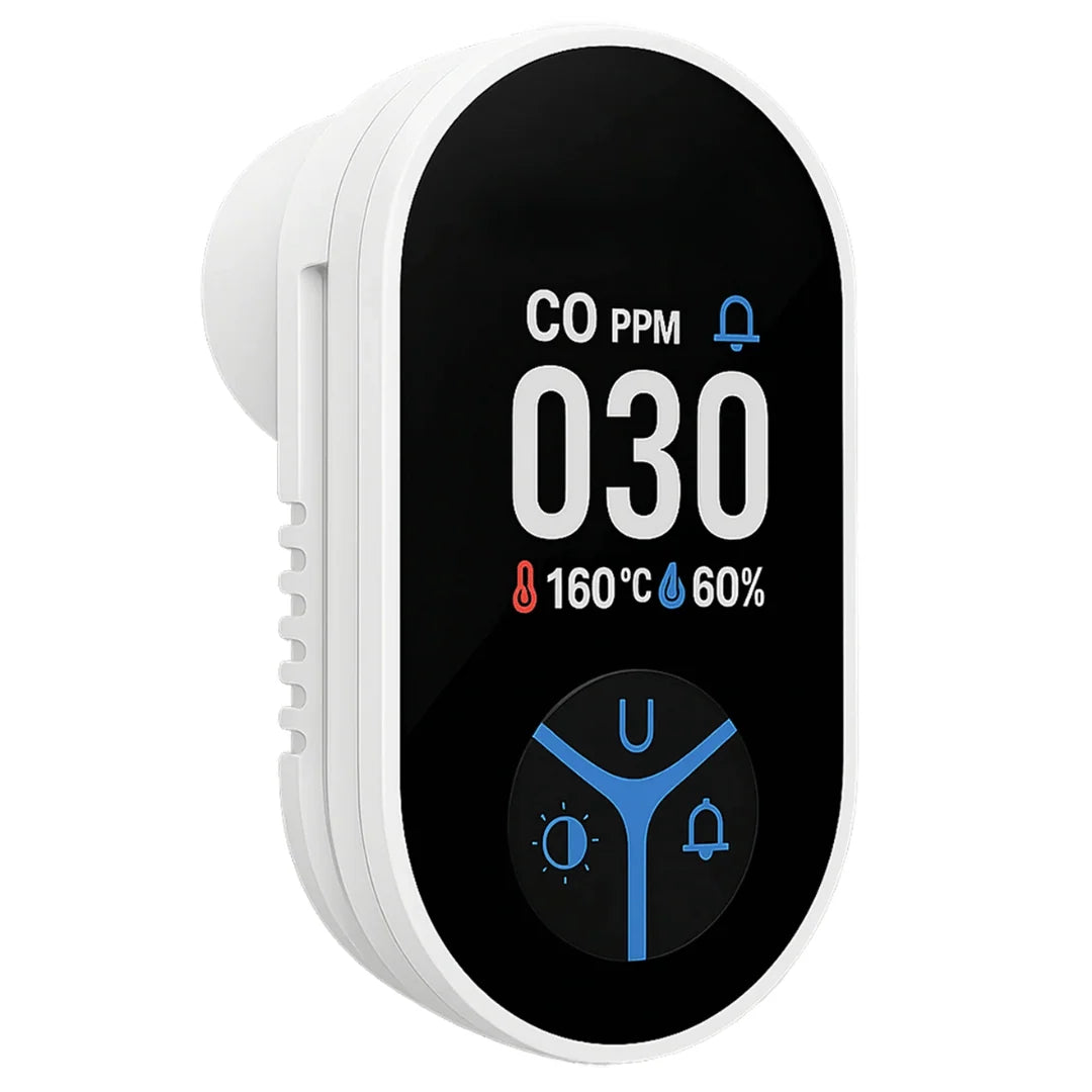 Gas Detector Dual Gas Digital Display Audible Alarm