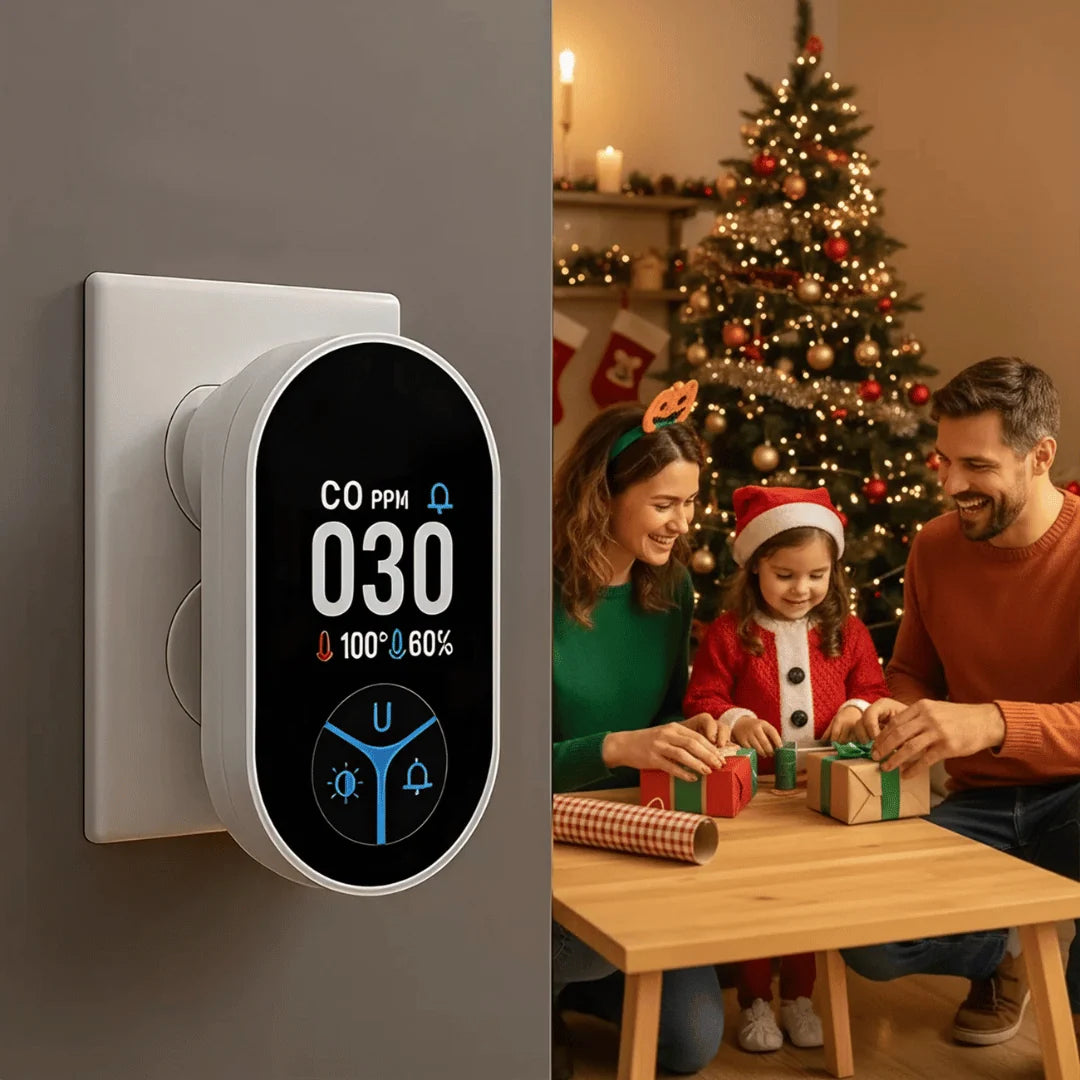 Gas Detector Dual Gas Digital Display Audible Alarm