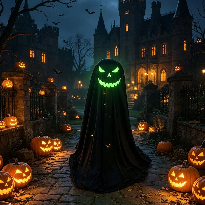 Ghost Decoration Glowing Eyes & Smile Weather-Resistant