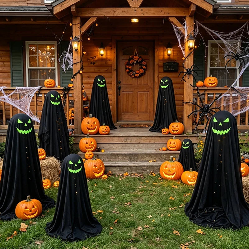Ghost Decoration Glowing Eyes & Smile Weather-Resistant