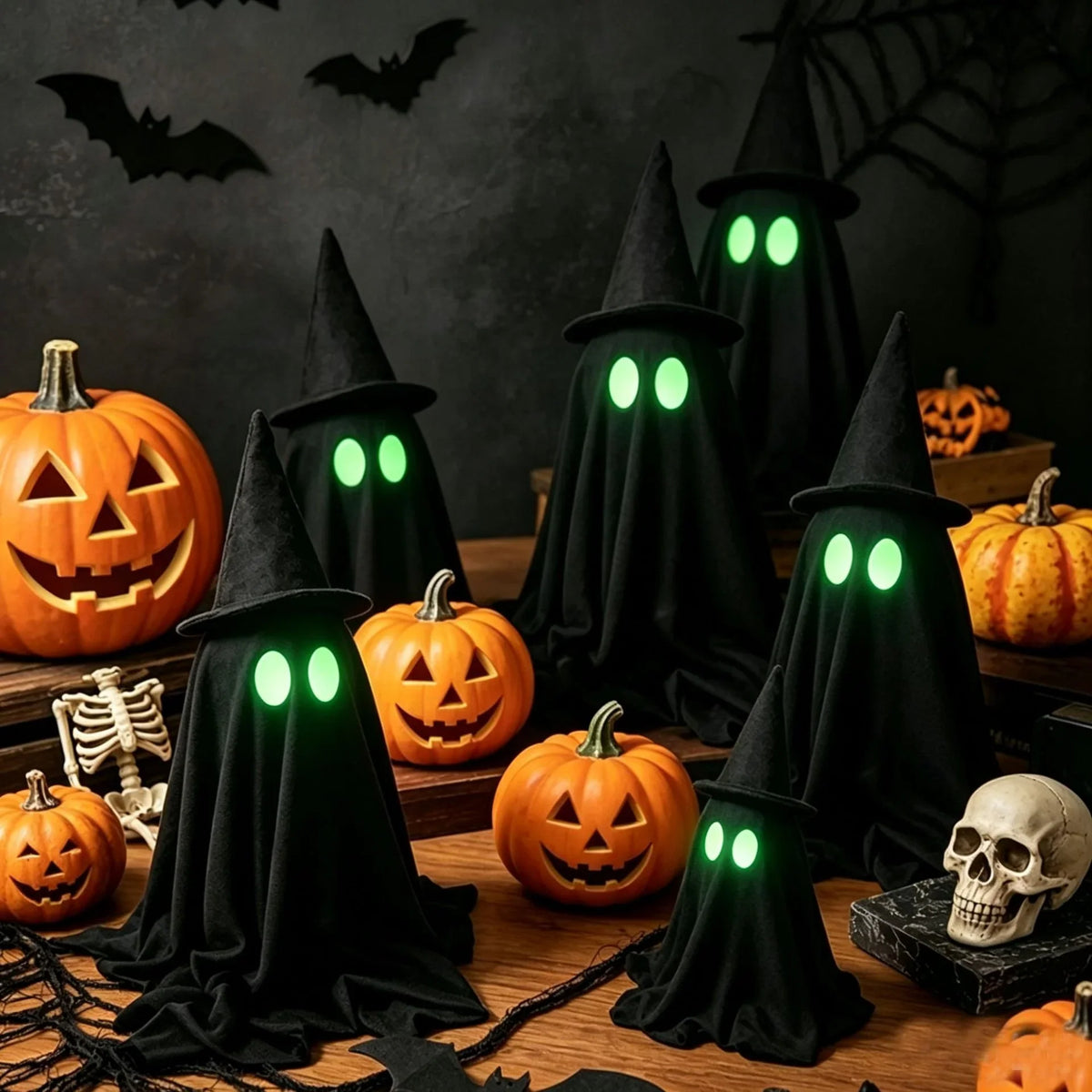 Ghost Decoration LED Glowing Eyes Weather-Resistant