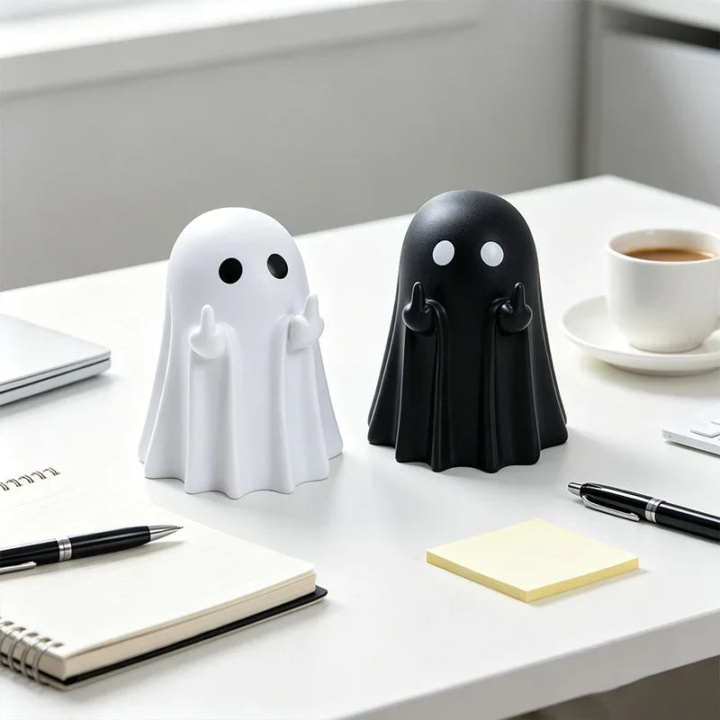 Ghost Figurine Minimalist Plastic Compact