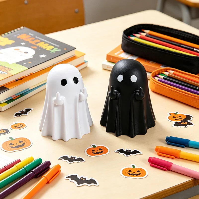 Ghost Figurine Minimalist Plastic Compact