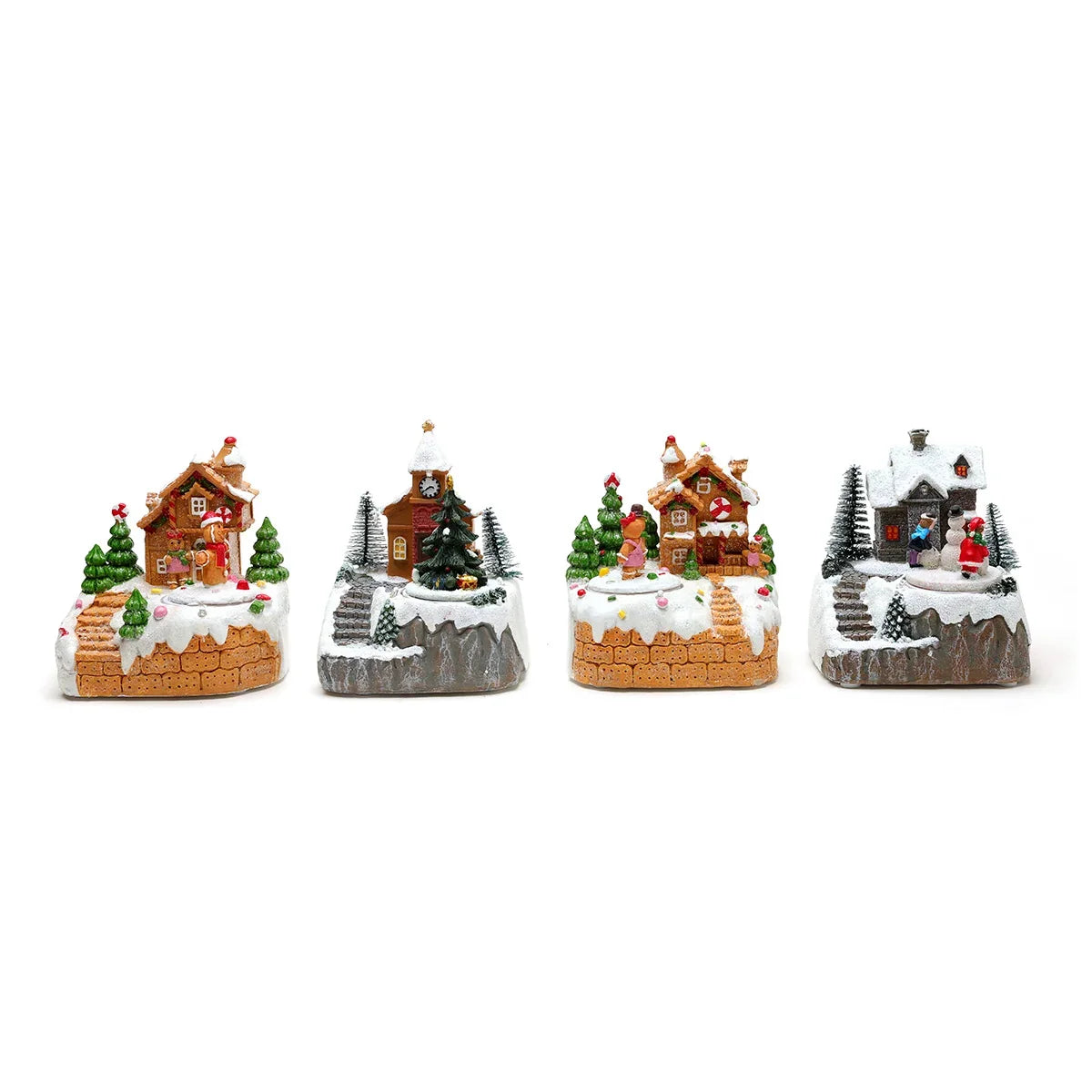 Gingerbread House Centerpiece Built-In LED & Candy Accents