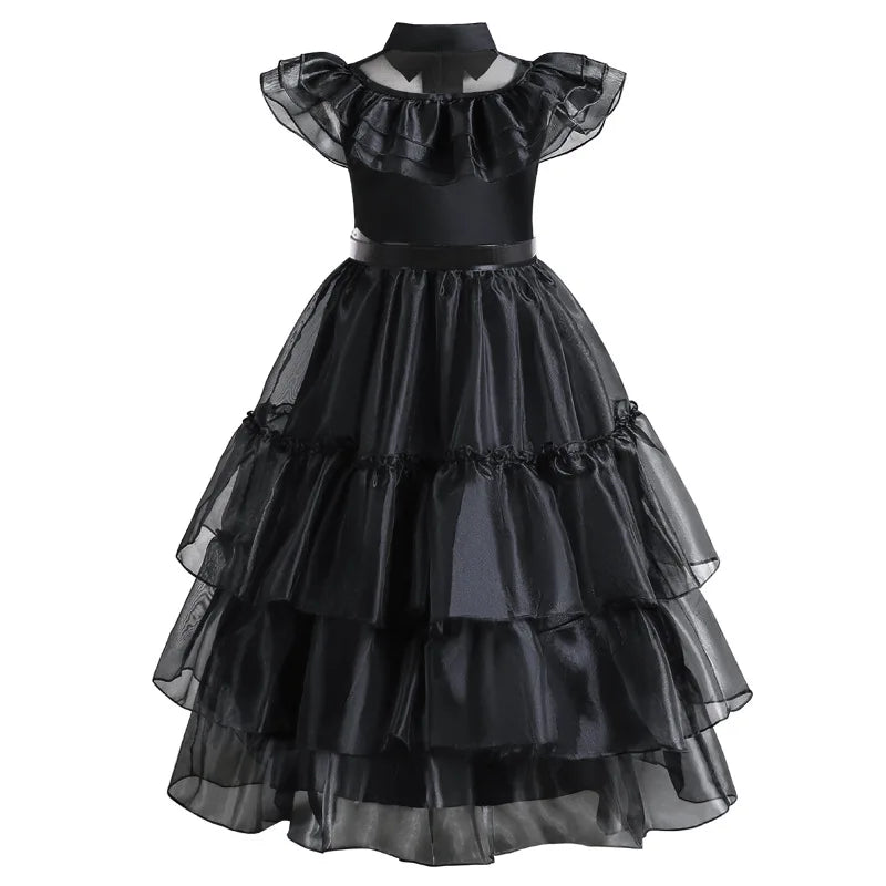 Girls Dress Layered Cake Silhouette & Breathable Mesh