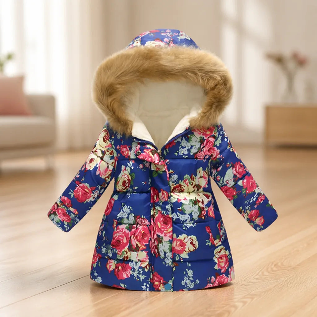 Girls' Winter Coat Thick Soft Lining Zipper Closure
