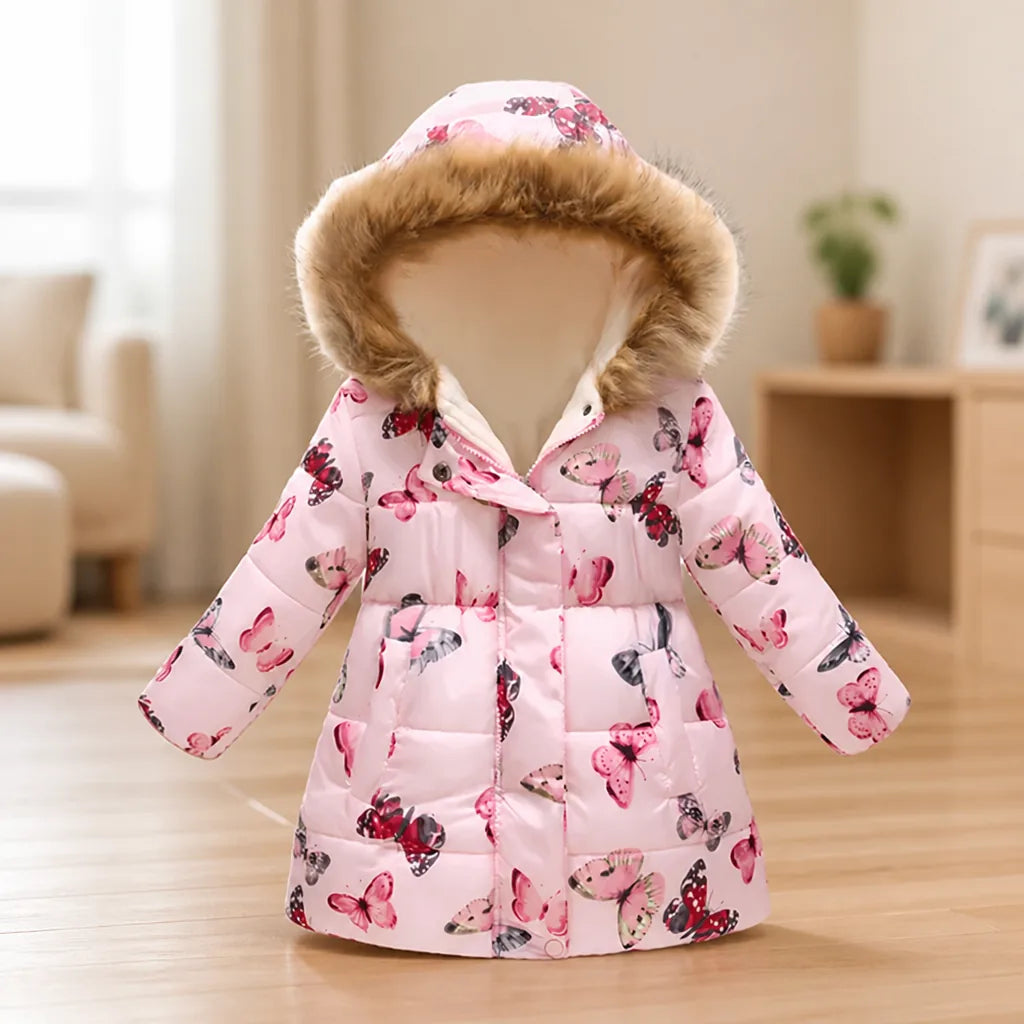Girls' Winter Coat Thick Soft Lining Zipper Closure