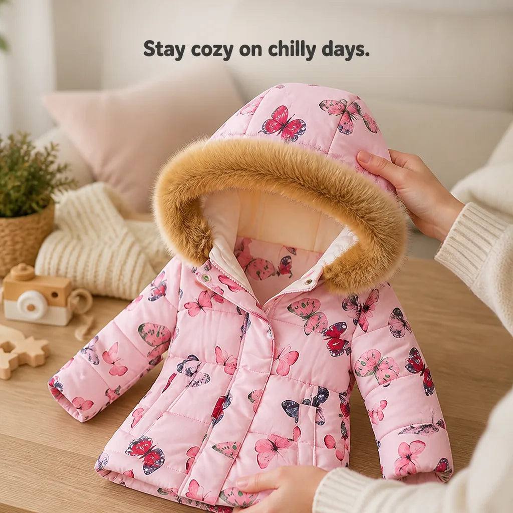 Girls' Winter Coat Thick Soft Lining Zipper Closure