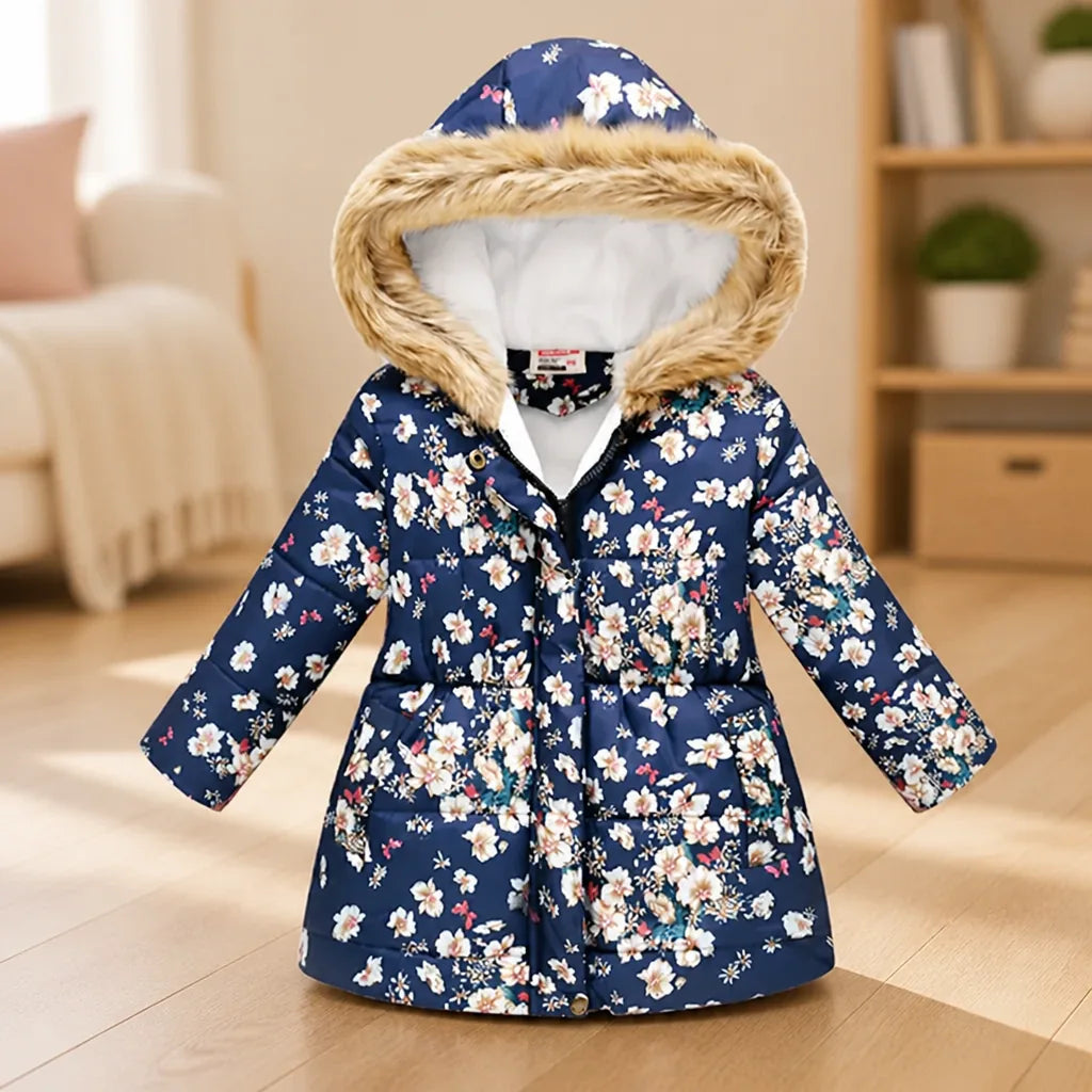 Girls' Winter Coat Thick Soft Lining Zipper Closure