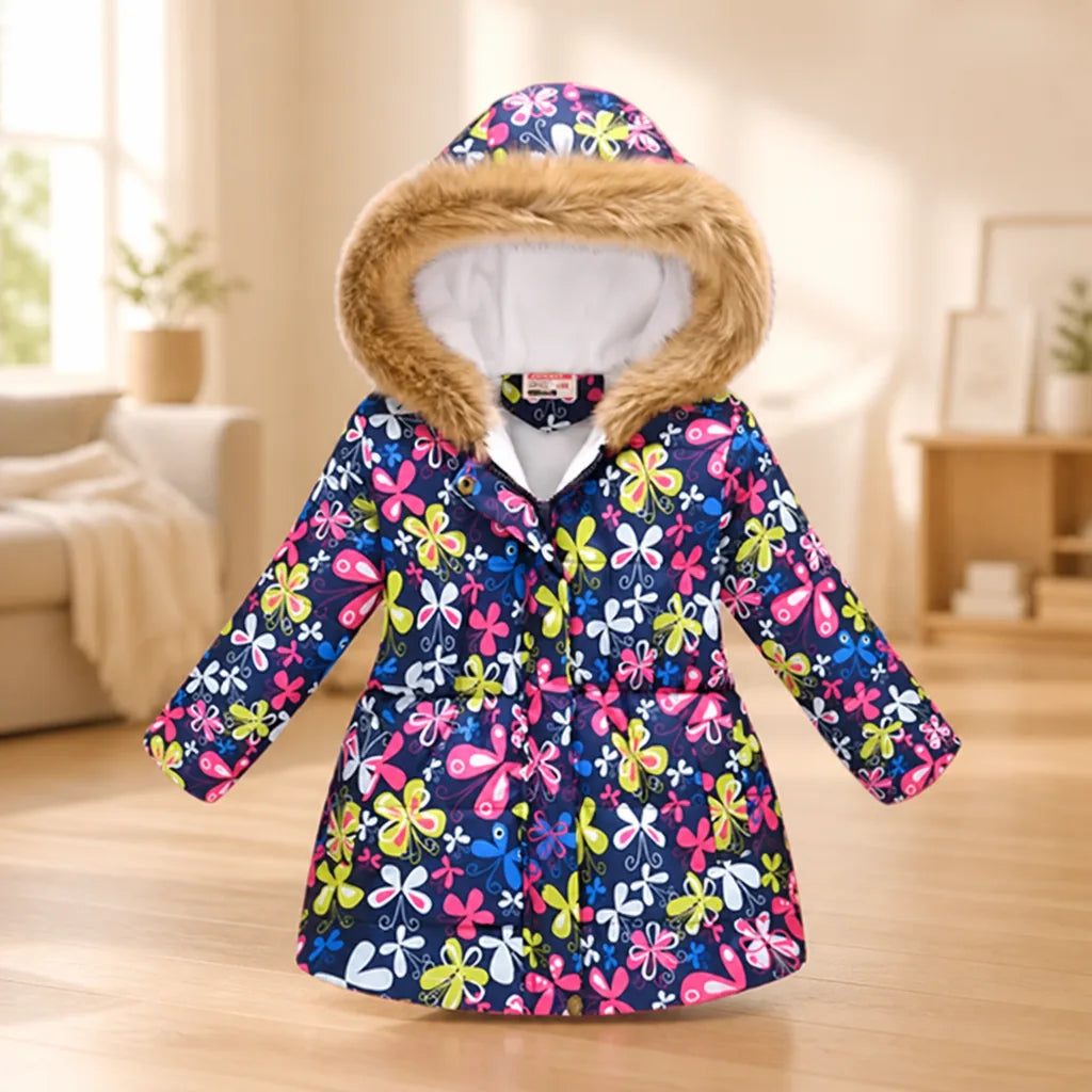 Girls' Winter Coat Thick Soft Lining Zipper Closure