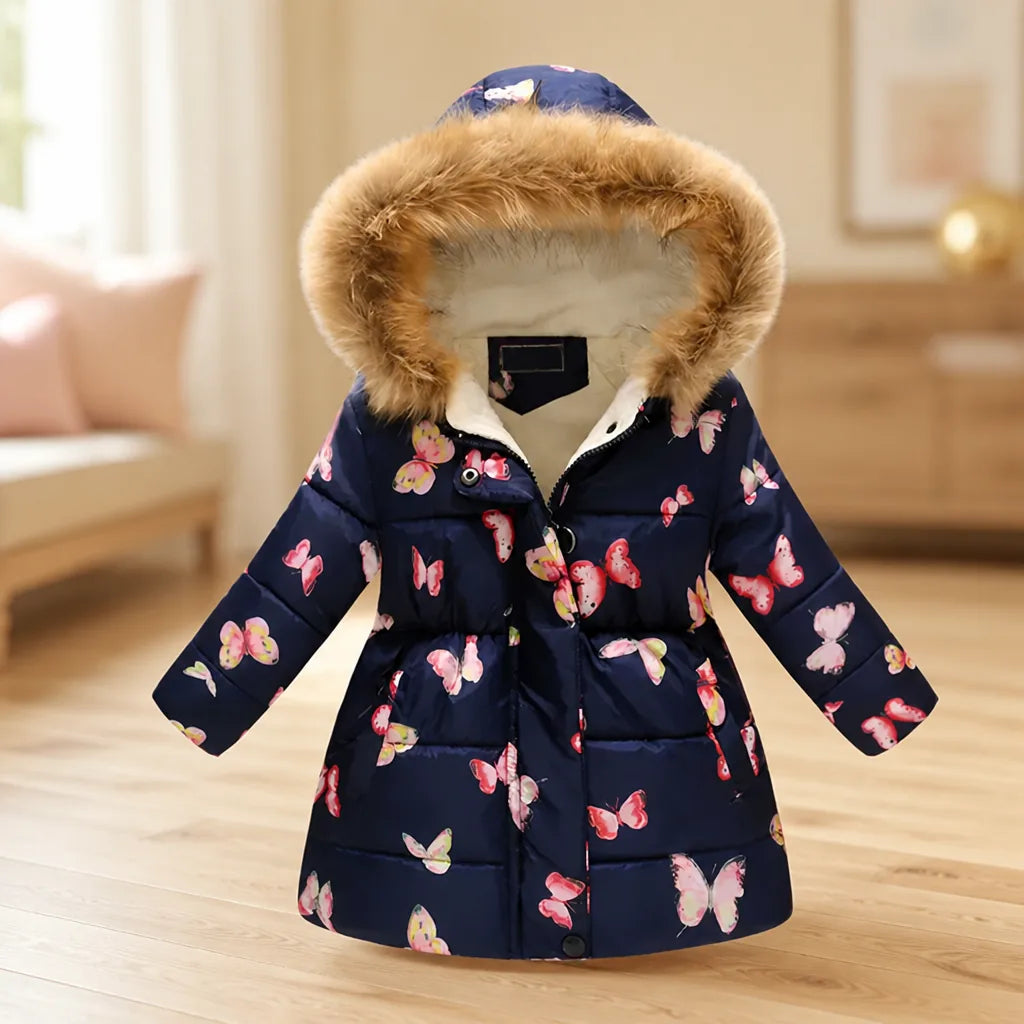 Girls' Winter Coat Thick Soft Lining Zipper Closure