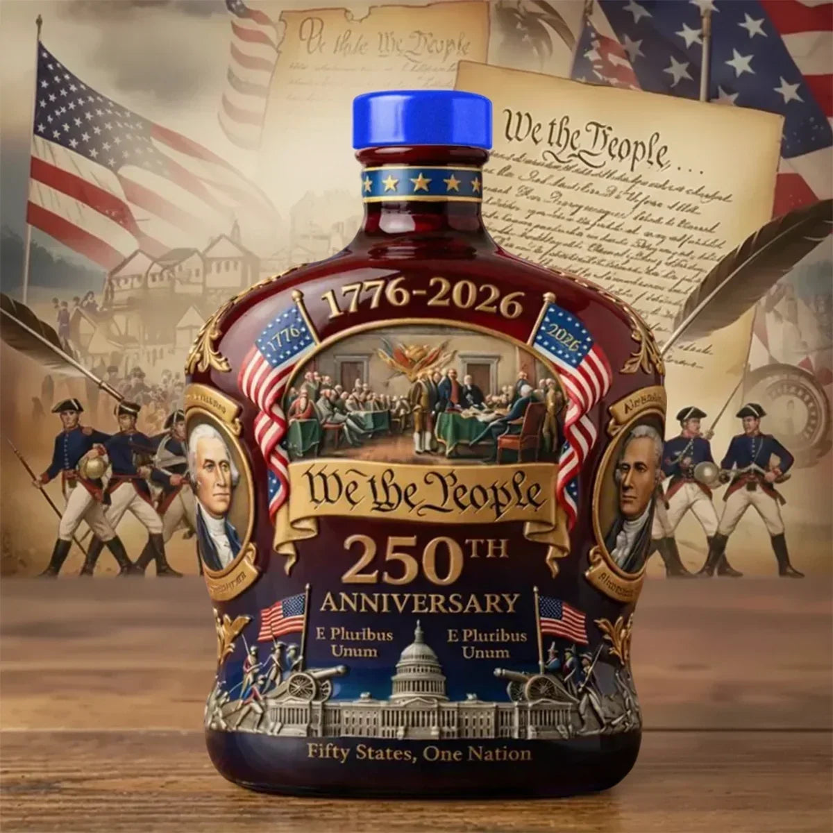 Glass Bottle 250th Anniversary Commemorative Display Collectible