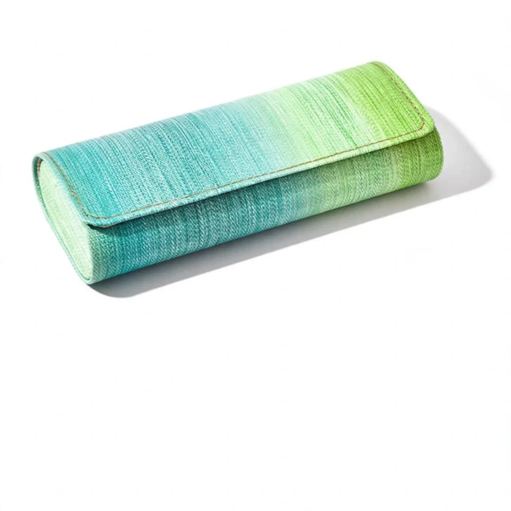 Glasses Case Fabric Magnetic Closure Rainbow Gradient