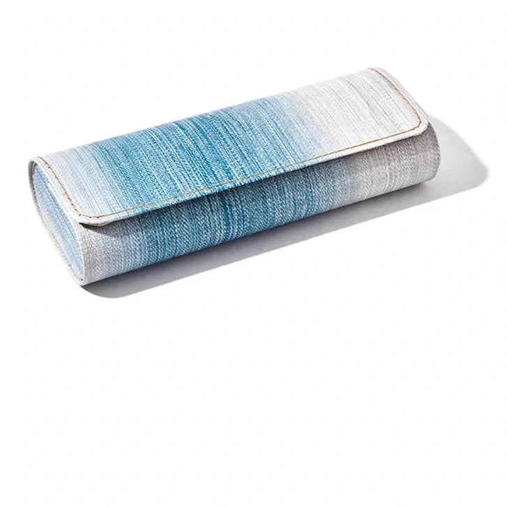Glasses Case Fabric Magnetic Closure Rainbow Gradient