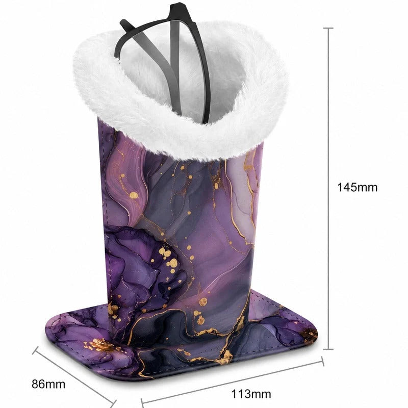 Glasses Holder Magnetic Detachable Base Plush-Lined Interior