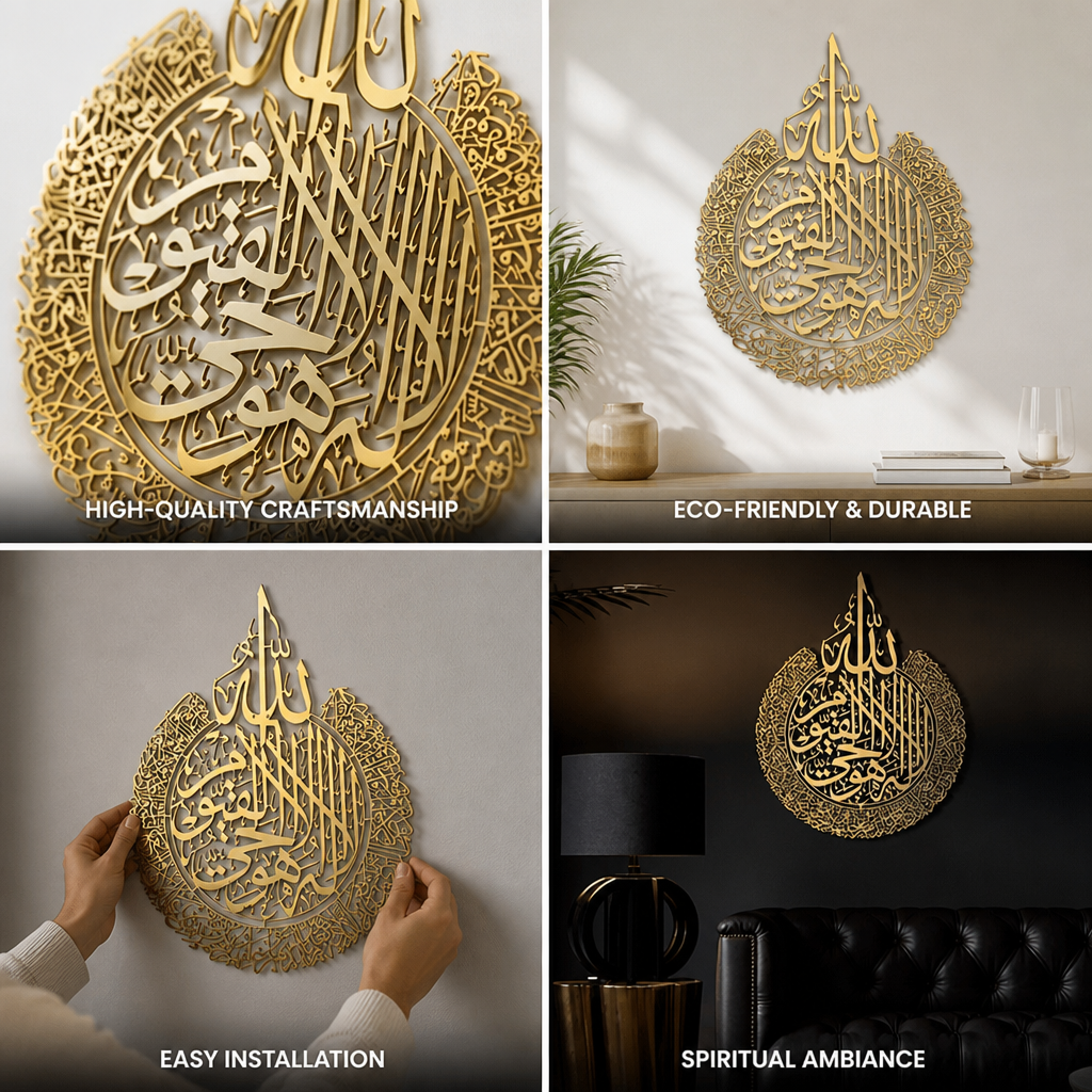 Glossy Mirror Finish Eco-Friendly MDF Wall Art (Single-Nail Hang)