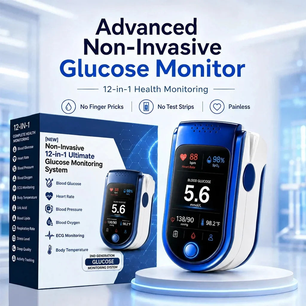 Glucose Monitor Non-Invasive Needle-Free