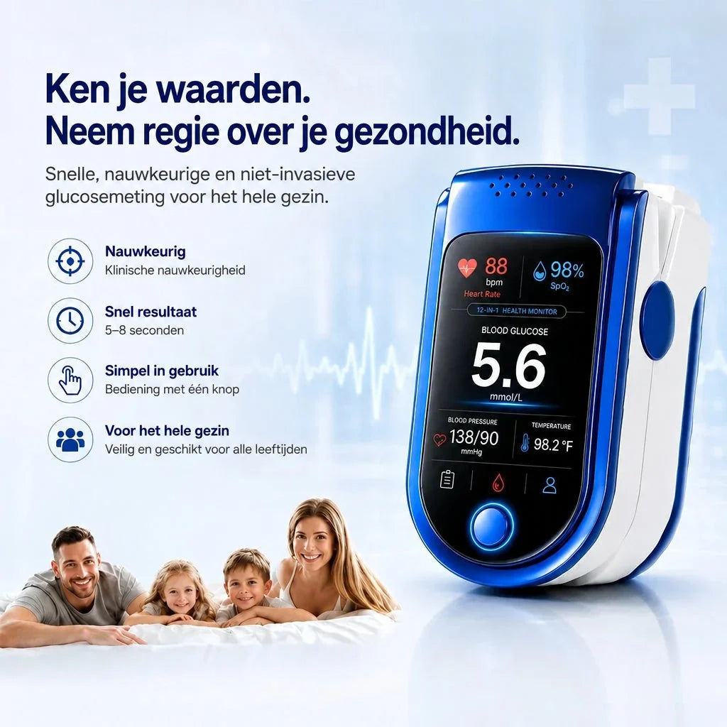 Glucose Monitor Non-Invasive Needle-Free