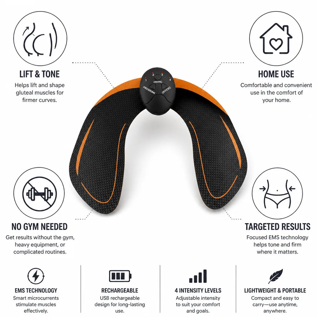 Glute Stimulator Hands-Free Wireless EMS