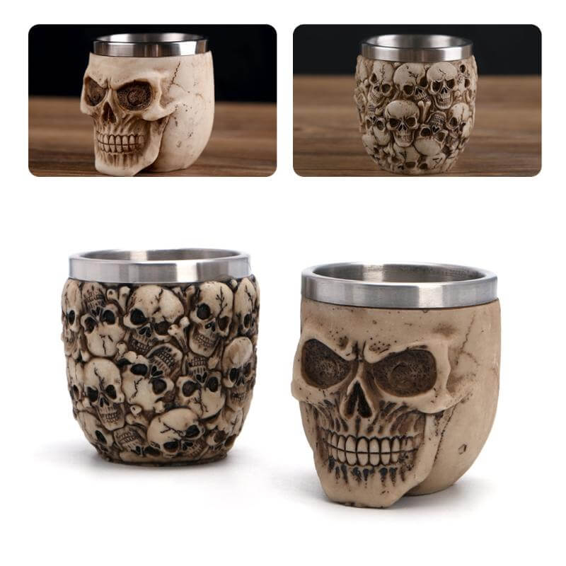 Goblet Cup Skull Design Stainless Steel