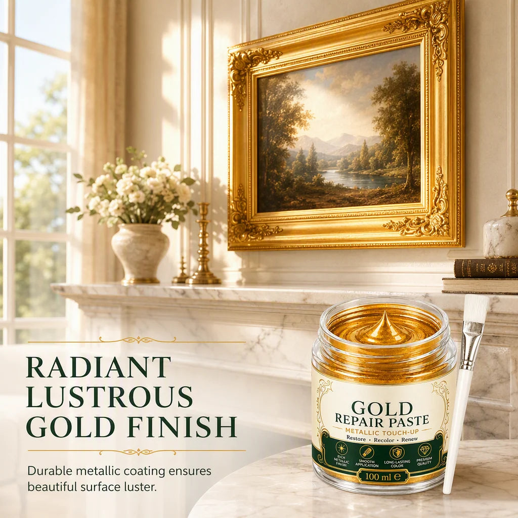 Gold Refinishing Paste Water-Resistant With Applicator Brush