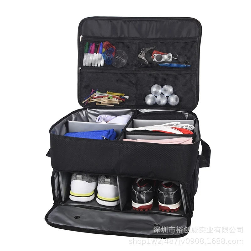 Golf Organizer Collapsible Weather-Resistant Fabric & Mesh Pockets