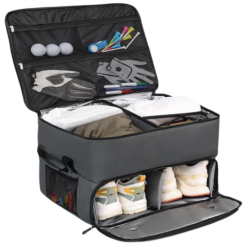 Golf Organizer Collapsible Weather-Resistant Fabric & Mesh Pockets