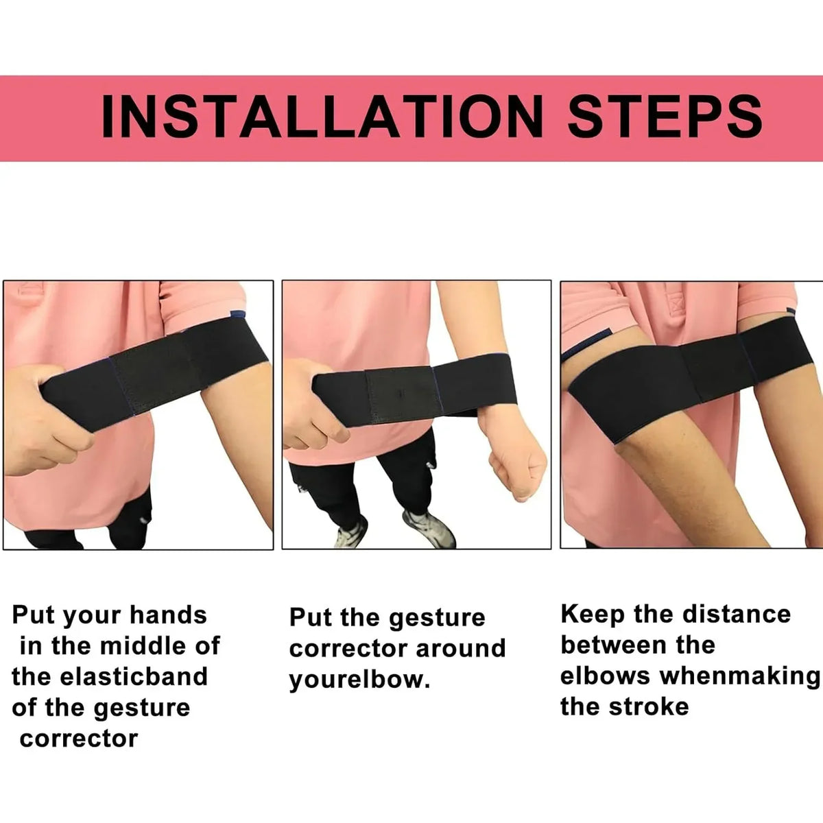 Golf Swing Trainer Adjustable Elastic Arm Guidance Lightweight