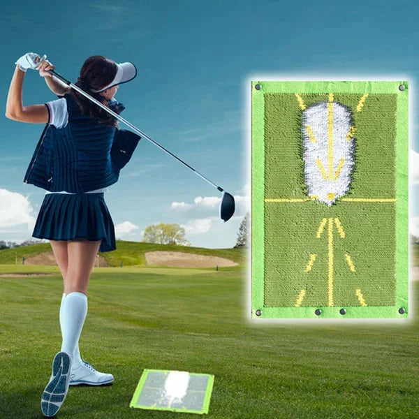 Golf Training Mat Instant Divot Feedback Sequined Surface