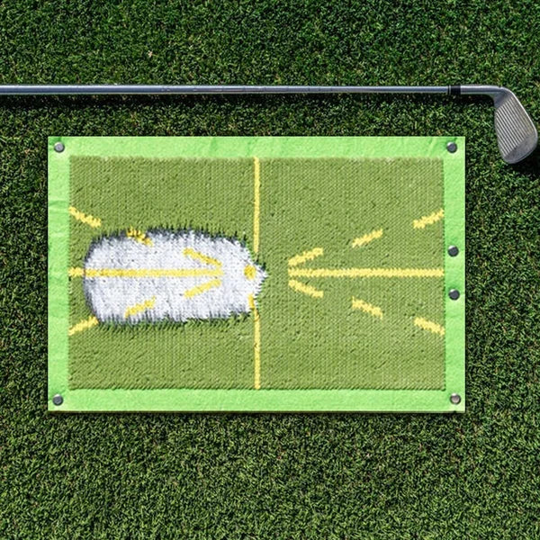 Golf Training Mat Instant Divot Feedback Sequined Surface