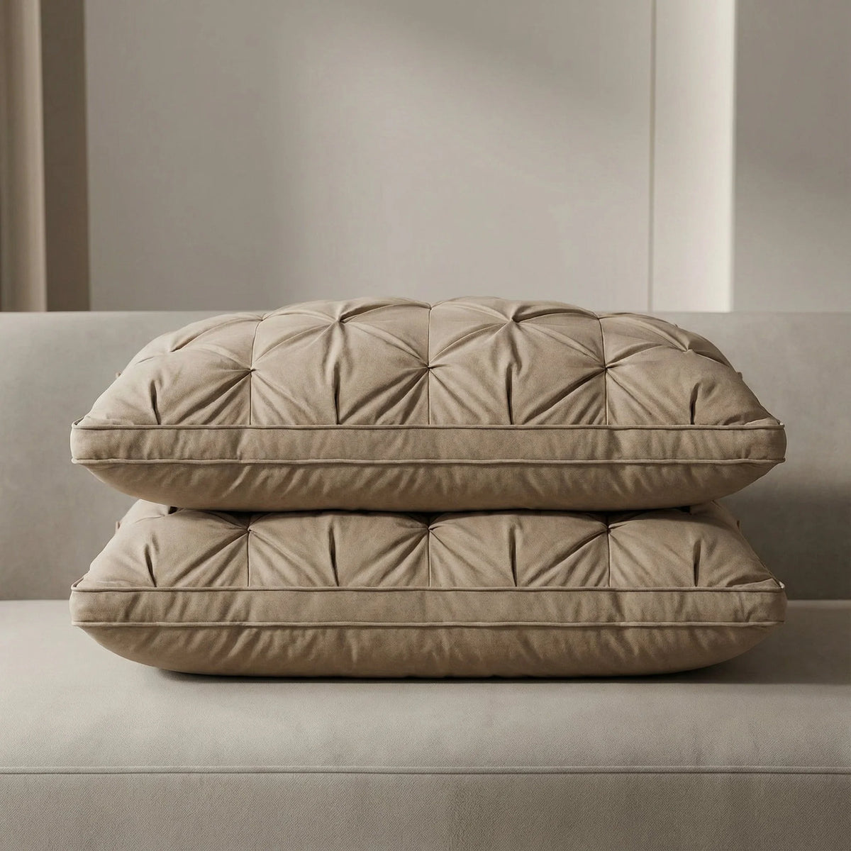 Goose Down Pillow Breathable Cotton Cover Machine Washable