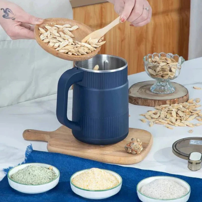 Grain Mill Electric Single-Button Stainless Steel Container