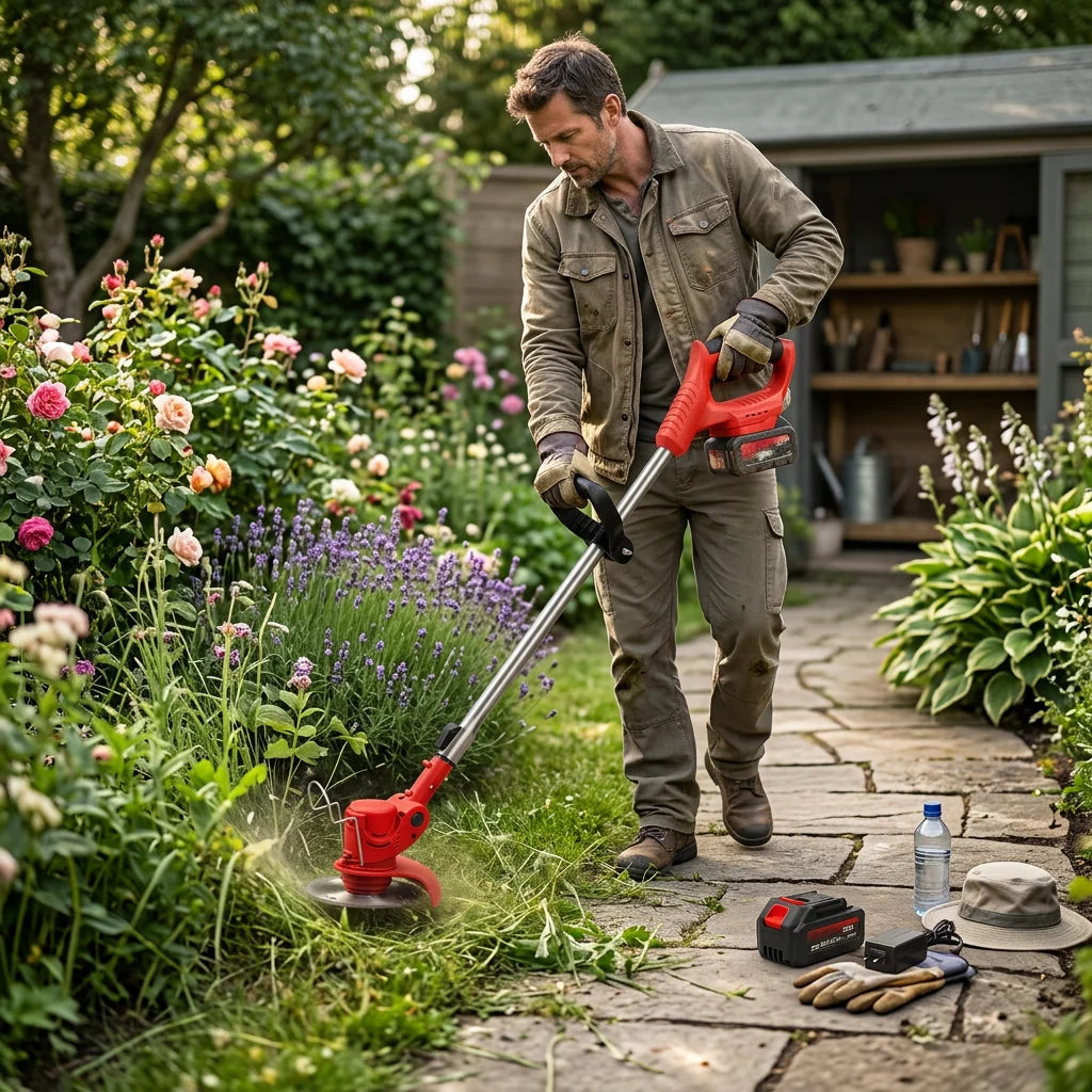 Grass Trimmer Cordless Battery Powered Lightweight